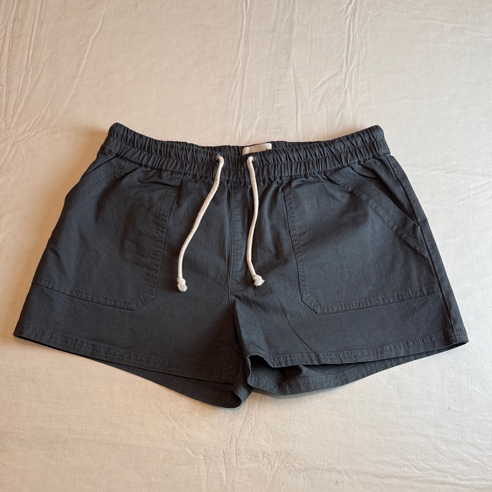 Pact Women's Army Green Elastic Drawstring Casual Shorts Size M